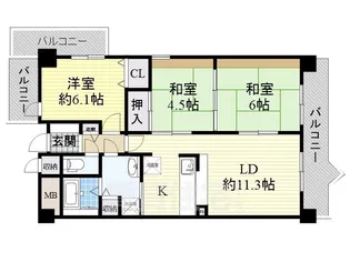 アイレックスプラザ【5階】の間取り