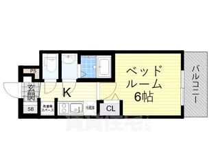 アドバンス大阪ベクエム【8階】の間取り