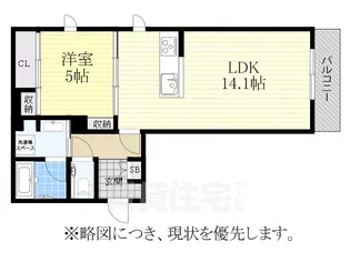 シャーメゾンカトレア【1階】の間取り