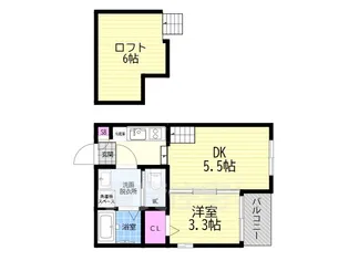 「ハーモニーテラス深草大亀谷万帖敷町」【1階】の間取り