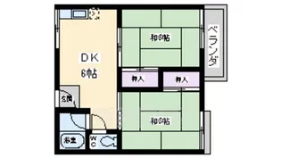 エクセレート府中A【106号室】の間取り