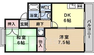 セジュール河部【2階】の間取り