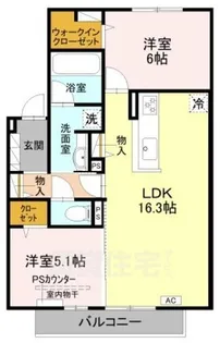 T-residence楠葉【2階】の間取り