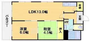 アサワハイツ【3階】の間取り
