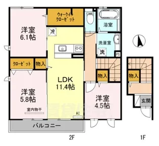 ヴァリエンテ【2階】の間取り