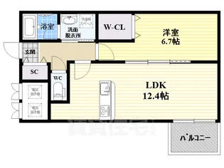 Lotus新大阪【3階】の間取り
