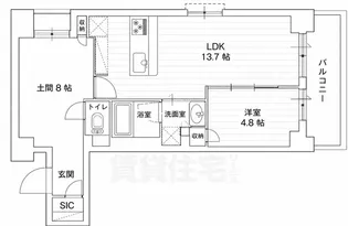 SOHO烏丸【5階】の間取り