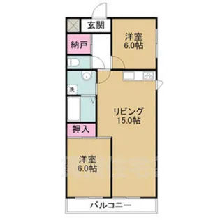 キムラマンション庄内通【2階】の間取り