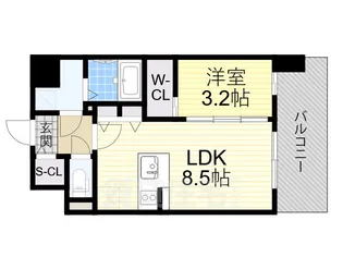 エスリードレジデンス ザ・グラン都島ノア【7階】の間取り