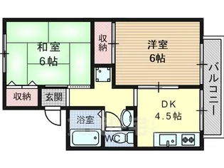 セジュール久貝【A102号室】の間取り