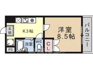 カーサソラッツオ弐番館【2階】の間取り