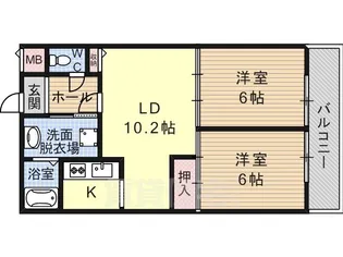 シィダーヴィレッジ【613号室】の間取り
