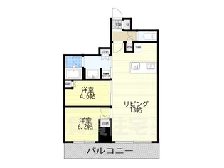 ジオタワー大阪十三【24階】の間取り