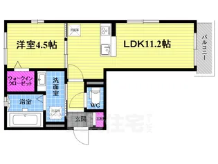大喜清明館 二号館【B101号室】の間取り