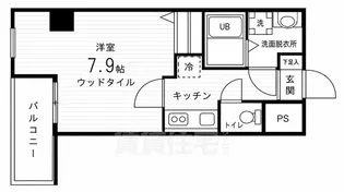 e.ze.御所南【3階】の間取り