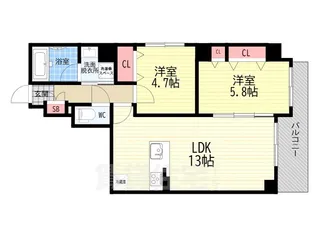 「ドルフ聖護院」【1階】の間取り