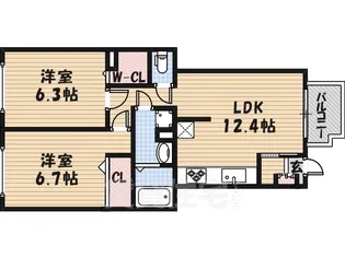 ルアーナ山城【1階】の間取り