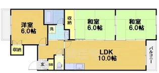 スカイロードとのしろ【308号室】の間取り
