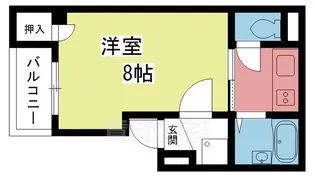 コスモハイツ出町【2階】の間取り