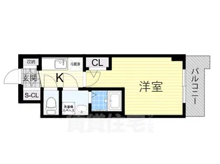 エステムコート新大阪17ベイス【2階】の間取り