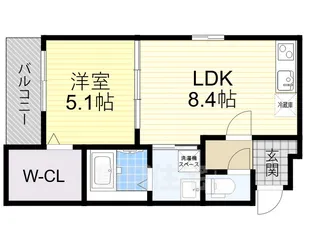 フジパレス今川Ⅰ番館【3階】の間取り