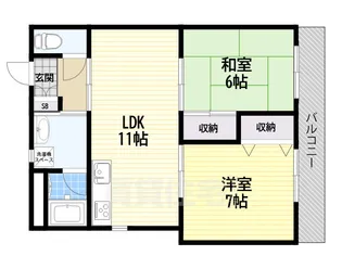 iマンション五條【2階】の間取り