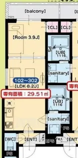 F ASECIA UPIS【3階】の間取り