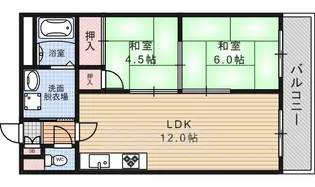 コーポラス花園【1階】の間取り