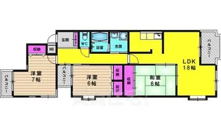 パレセゾンドゥジェーム【3階】の間取り