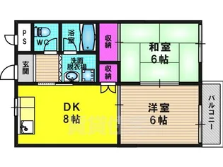 第2松尾ハイツ【2階】の間取り