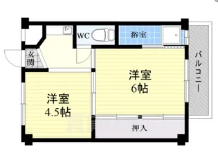 ビレッジハウス老原【1階】の間取り