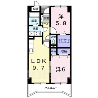 レジデンス・鏡【2階】の間取り