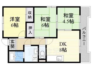ミラーハイツタバタ【2階】の間取り