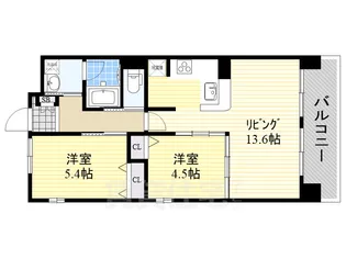 ParkView 山坂【502号室】の間取り