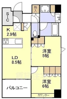 ザ・パークハウス堀川六角【11階】の間取り
