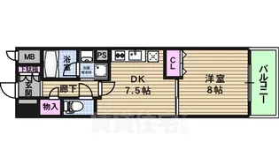 ニューシティーアパートメンツ上町台【2階】の間取り