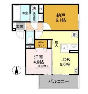 グランナッシム西京極【2階】の間取り