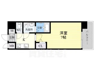 S-RESIDENCE新大阪Ridente【8階】の間取り