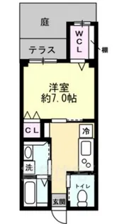 メサヴェルデ太秦【1階】の間取り