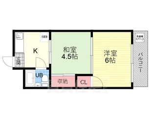 イナイ第一コーポ【1階】の間取り