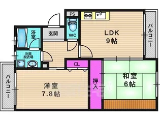 N-SOCIA21【205号室】の間取り
