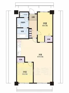 藤井寺スカイハイツ【6階】の間取り