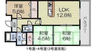 リップルコート和泉中央【7階】の間取り