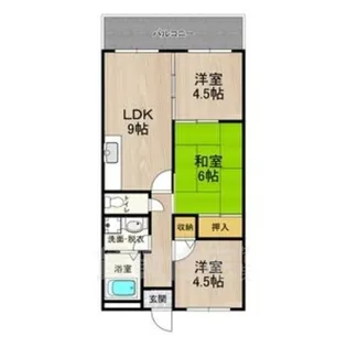 カーサフィオーレ壱番館【3階】の間取り