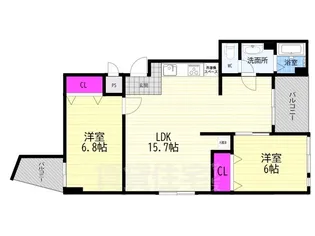 グランタック東山二条【5階】の間取り