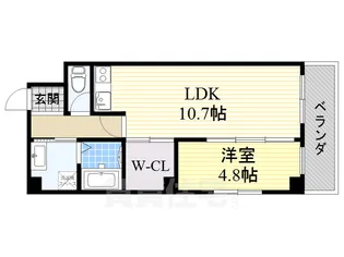 ピオニー久宝寺【4階】の間取り