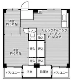 ビレッジハウス見瀬3号棟【4階】の間取り