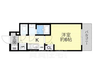 プレサンス新大阪ザ・シティ【6階】の間取り
