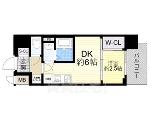 プレリスNEO大阪十三エルヴィオン【14階】の間取り