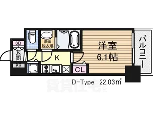 プレサンス新大阪ザ・シティ【1階】の間取り